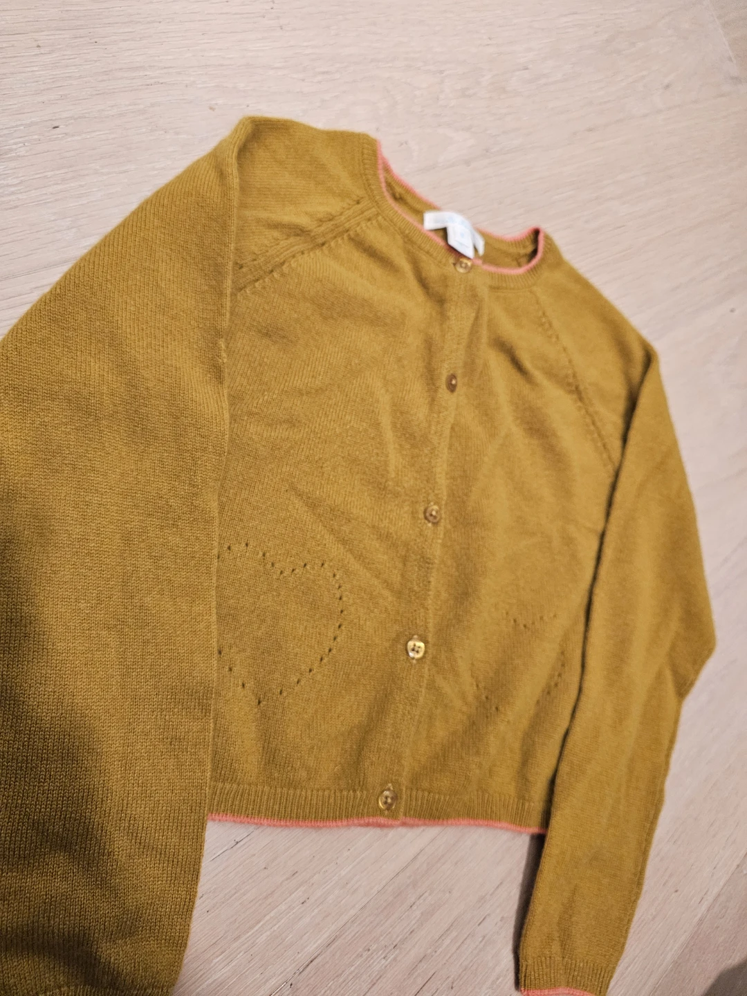 Minnie Chaniel Cardigan Girls Size 8y Yellow with Pink Trim - photo 4