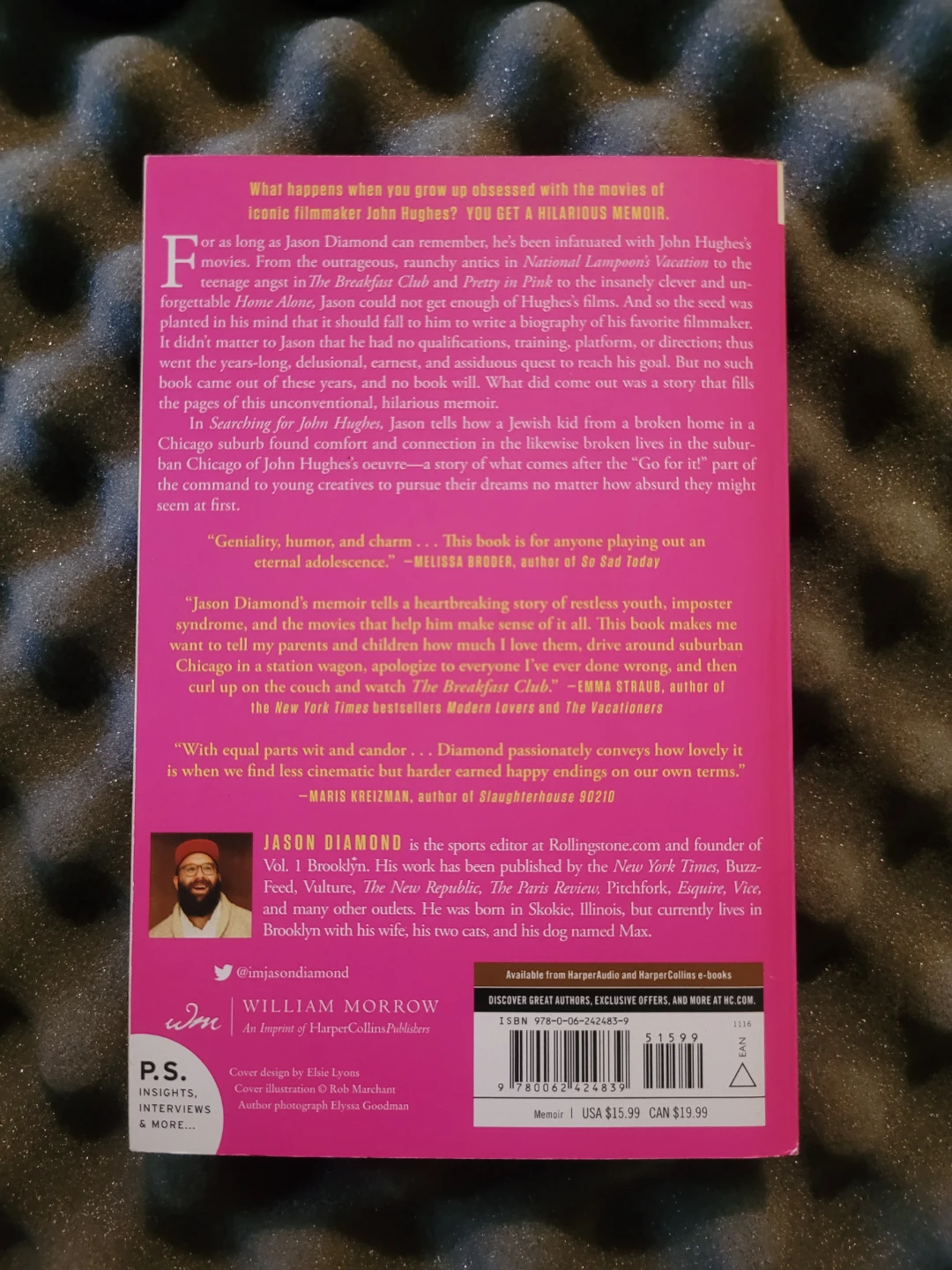 Searching for John Hughes by Jason Diamond Memoir Book - photo 2
