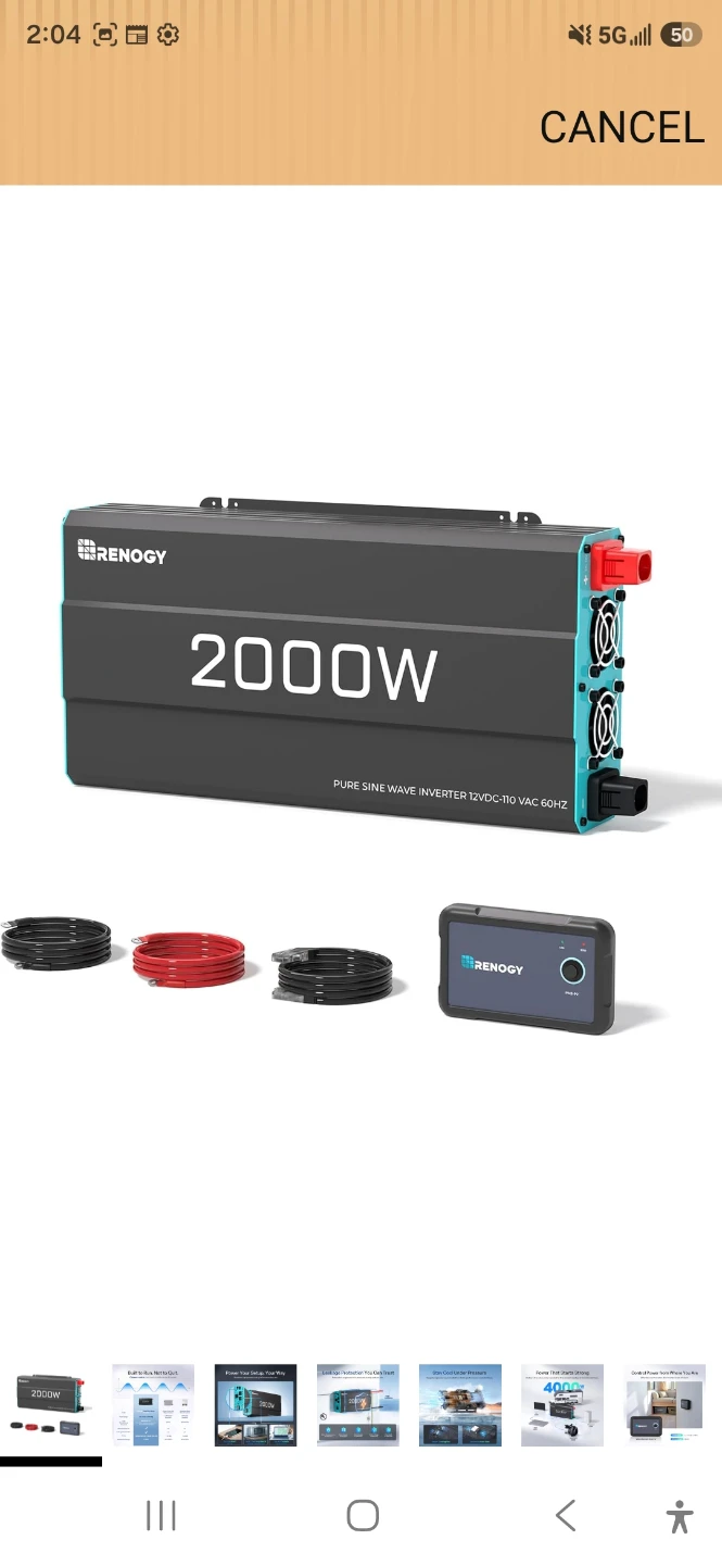 Renogy 2000W Pure Sine Wave Inverter