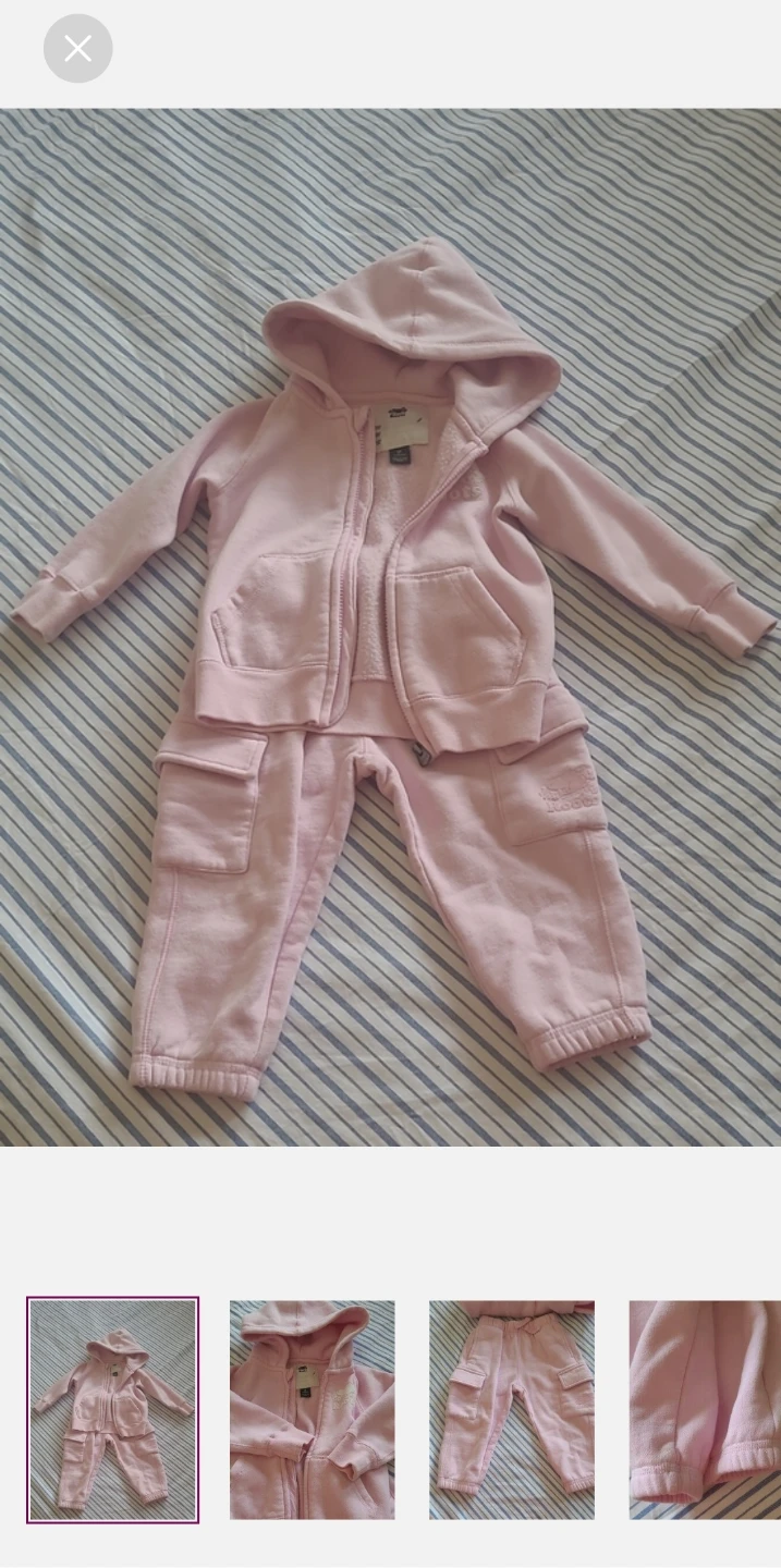 Roots Baby Pink Hoodie and Pants Set