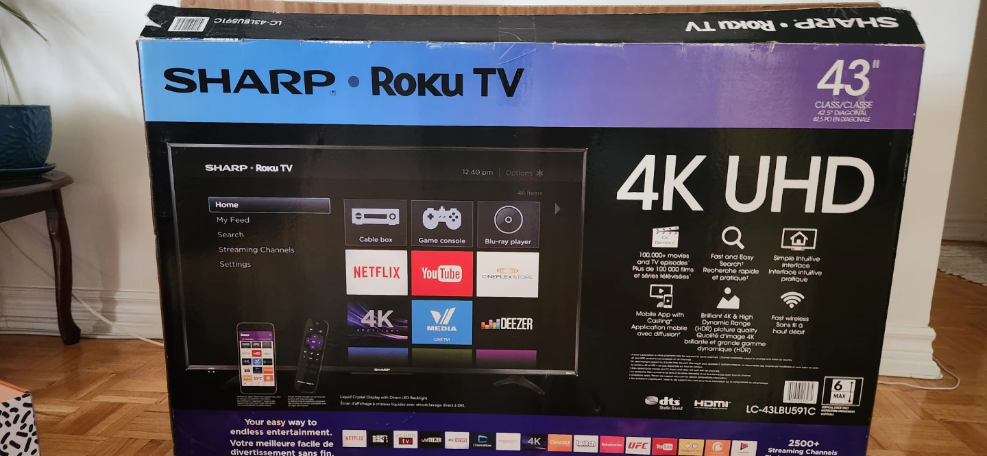 Sharp 43" 4K UHD Roku TV