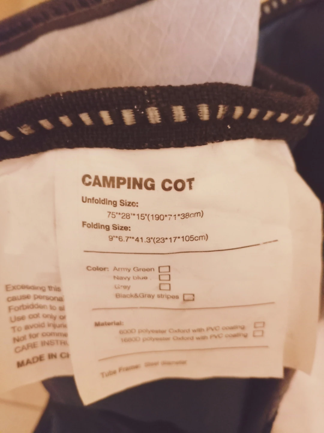 Camping Cot - Grey - photo 4