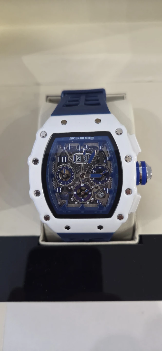 Luxury Style Watch – White & Navy Blue - photo 2