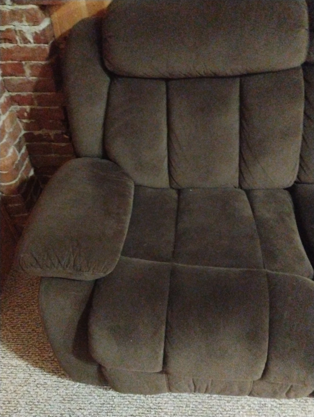 Brown Reclining Loveseat - photo 2
