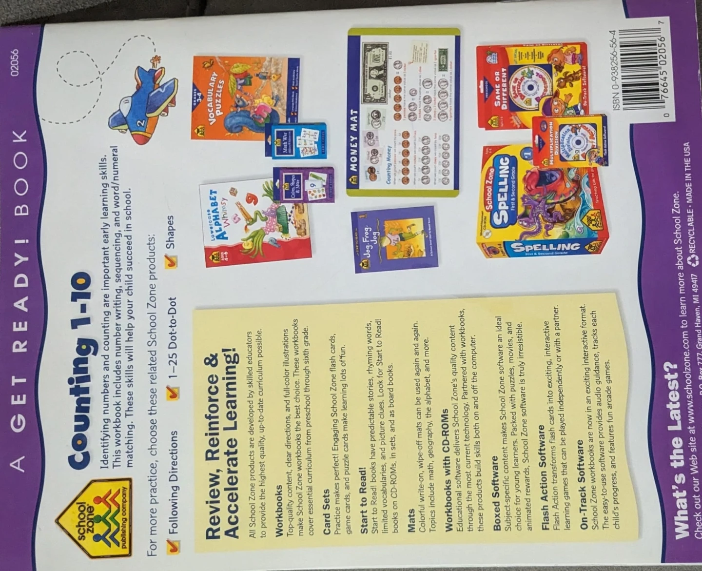School Zone Counting 1-10 Preschool Activity Book - photo 2