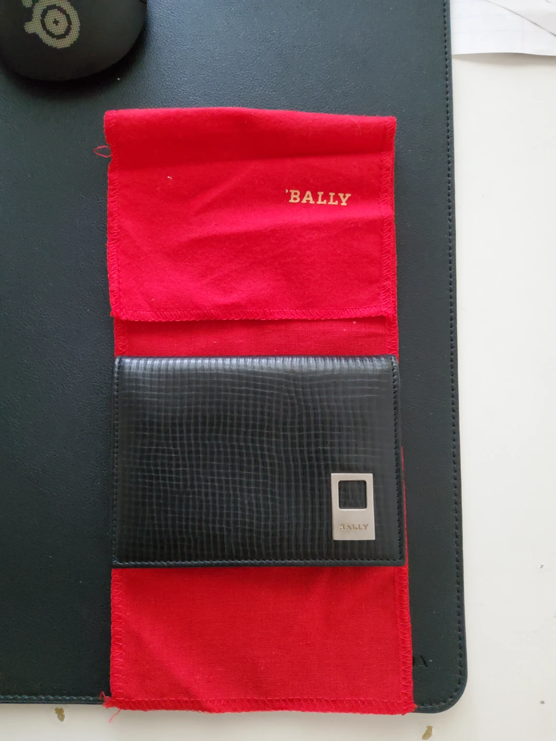 Bally Black Leather Card Holder