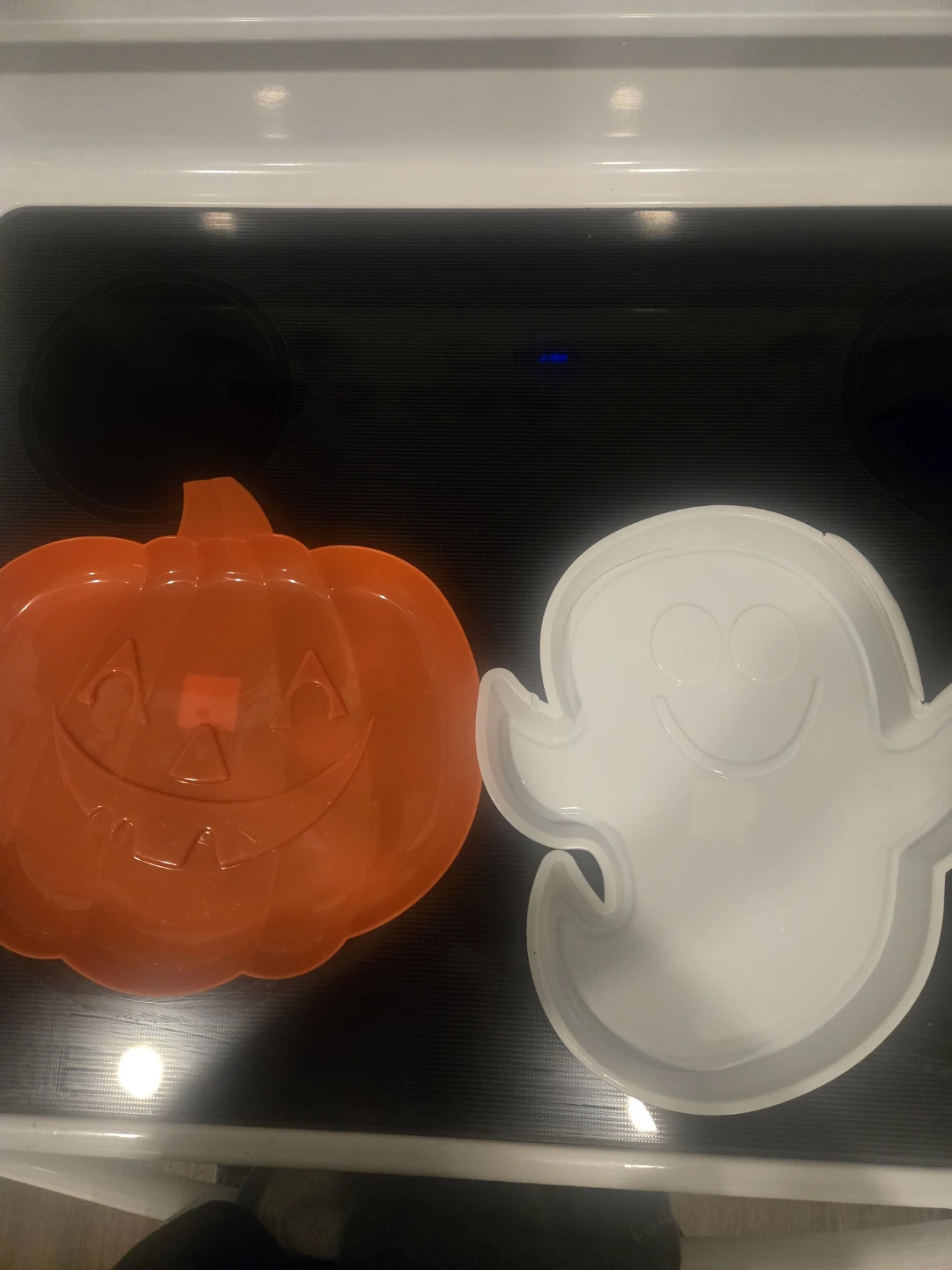 Halloween Pumpkin and Ghost Plastic Trays