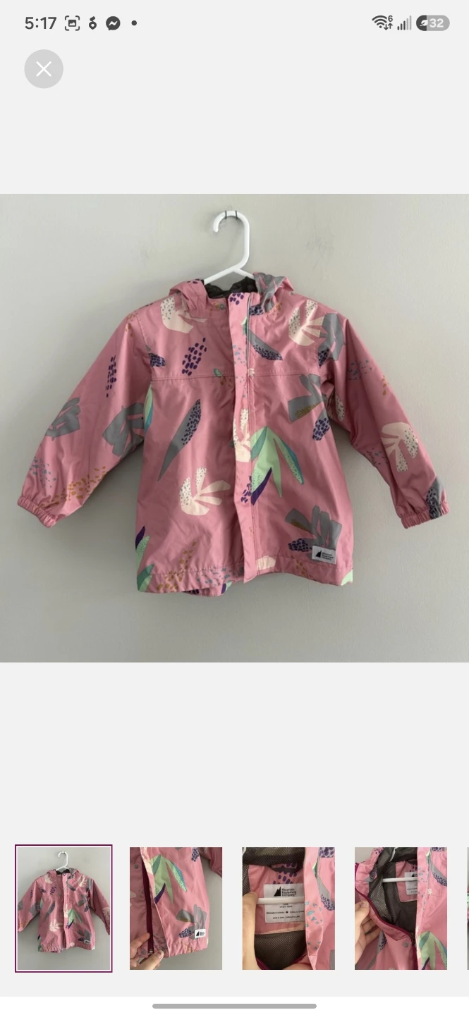 Mountain Equipment Company Pink Floral Rain Jacket