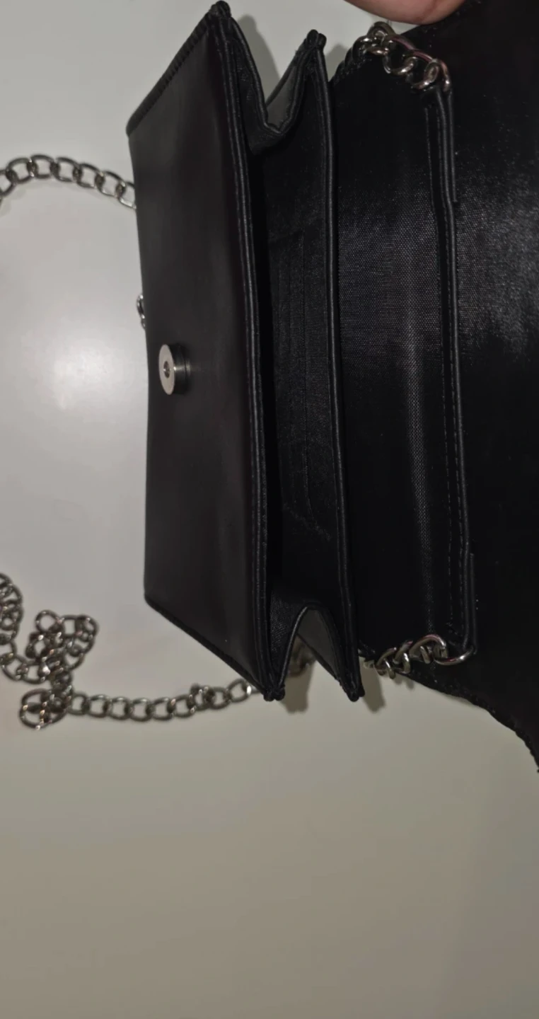 GUESS Black Glitter Chain Shoulder Bag - photo 3