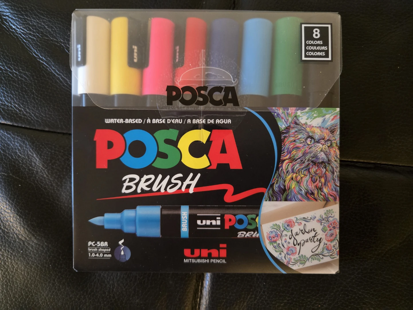 Posca Brush Pens - 8 Colour Set