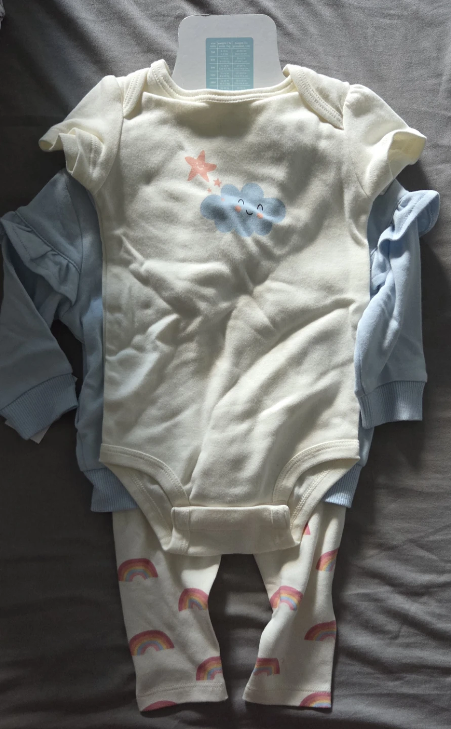 Pekkle Baby Girls 3-Piece Outfit 6M - photo 2