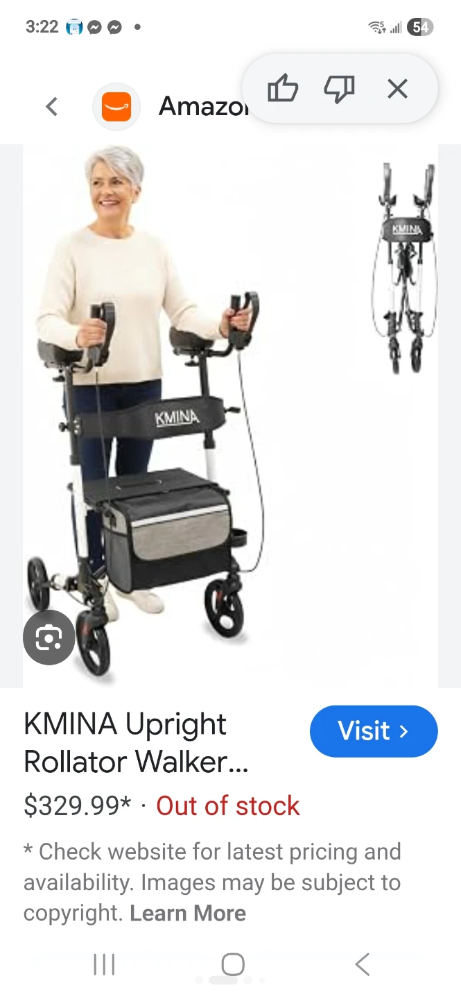 KMINA Upright Rollator Walker