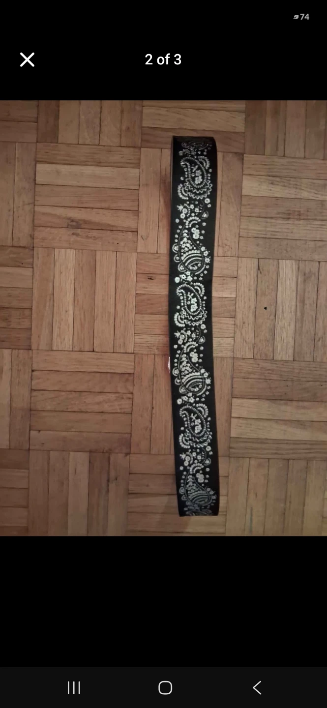 Womans Belt - Black with Sliver Embellishments - photo 2