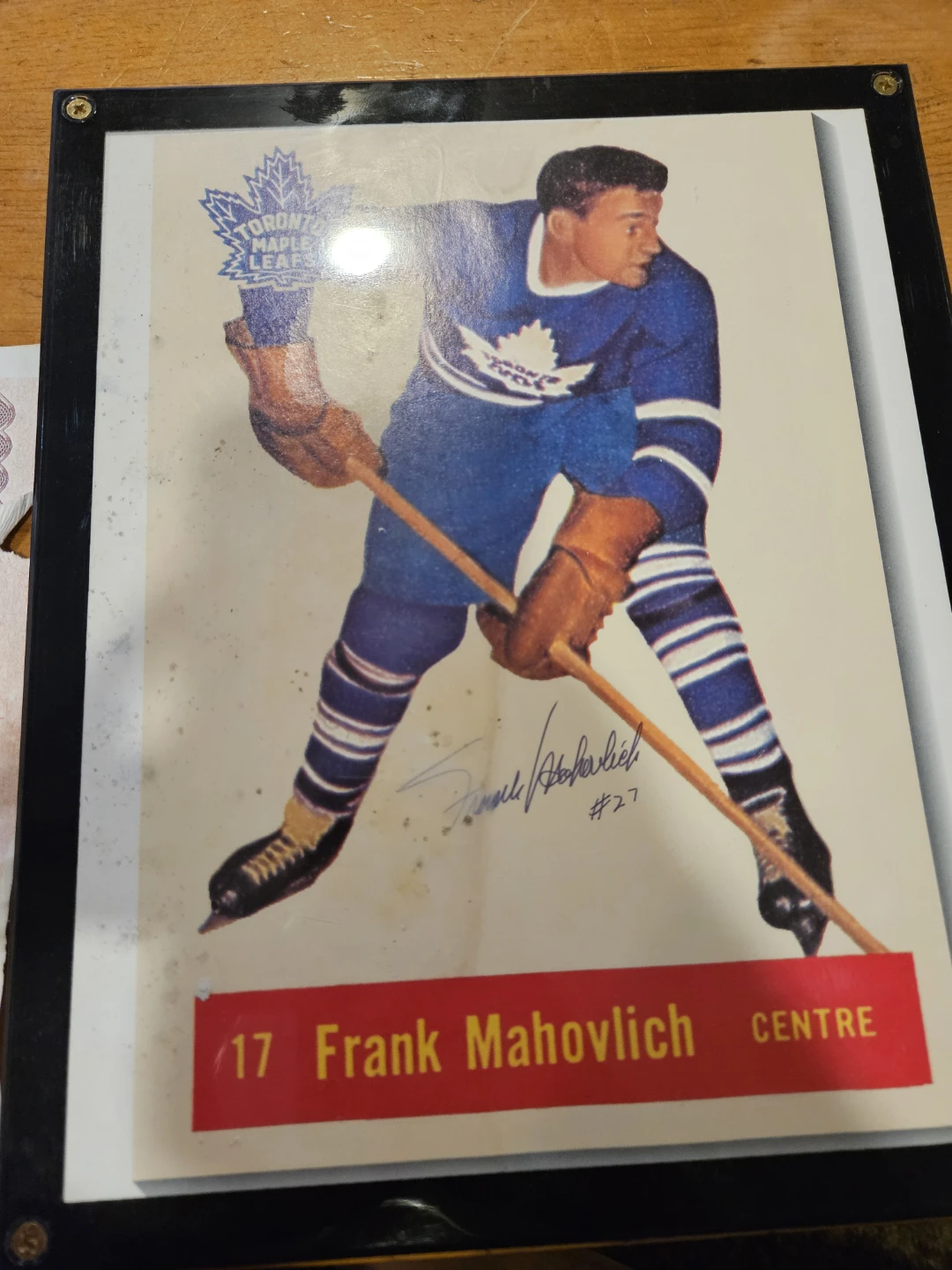 Frank Mahovlich Toronto Maple Leafs Signed 8 x 10