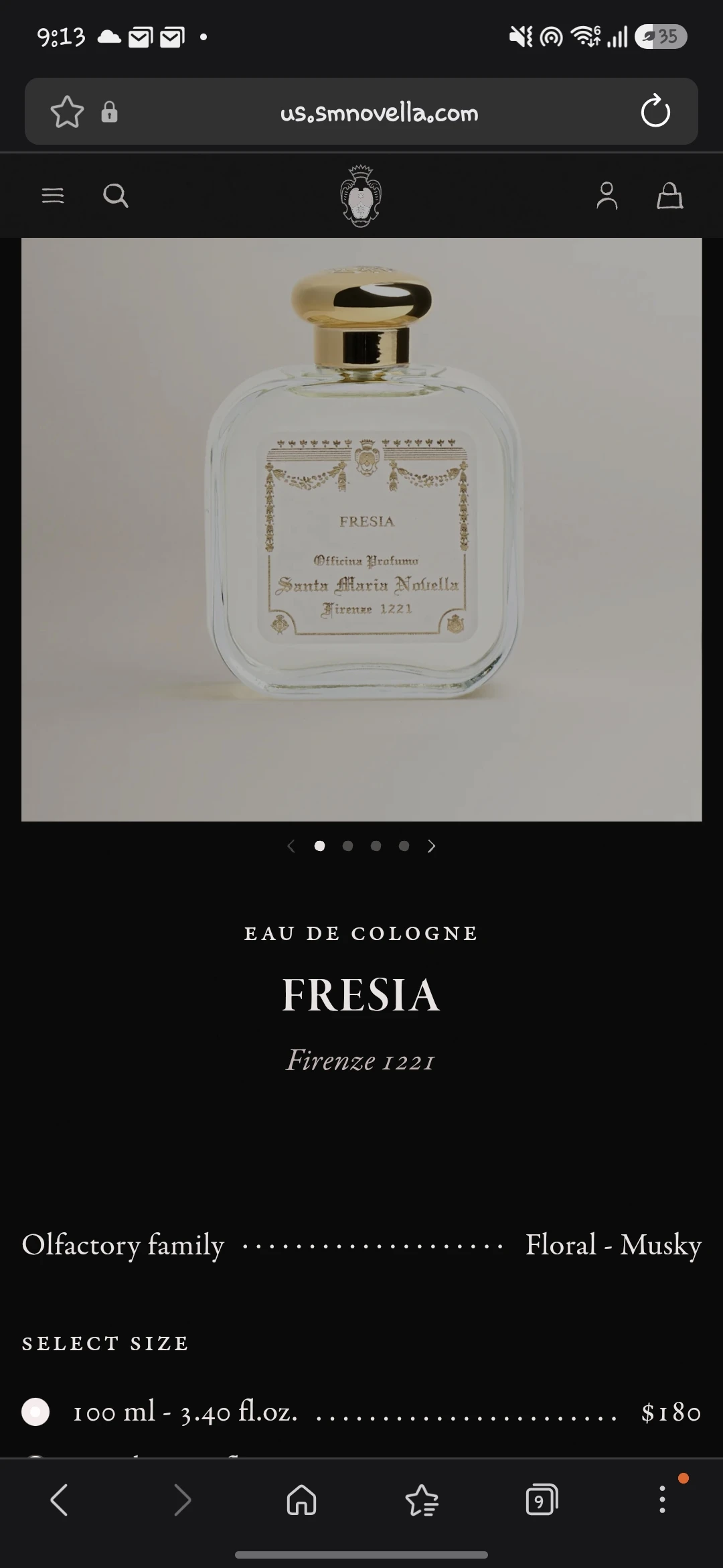 Santa Maria Novella Fresia Eau de Cologne 100ml - photo 3