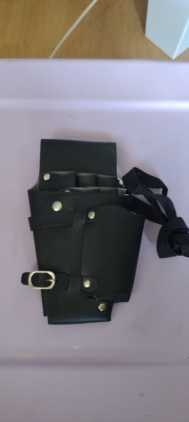 Black Leather Barber & Beauty Scissor Pouch