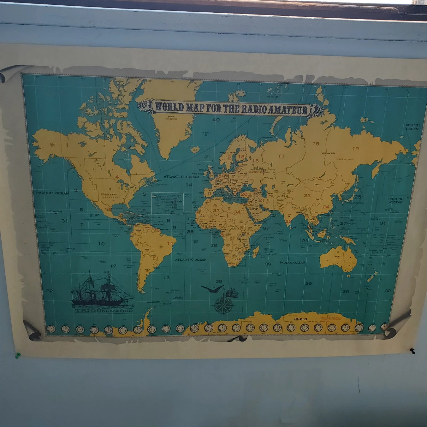 World Map for the Radio Amateur Poster