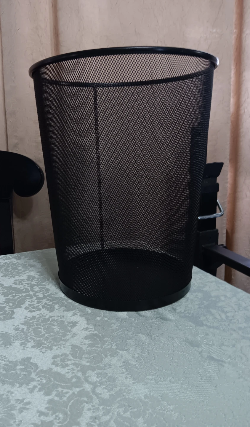 Black Mesh Waste Basket - photo 2