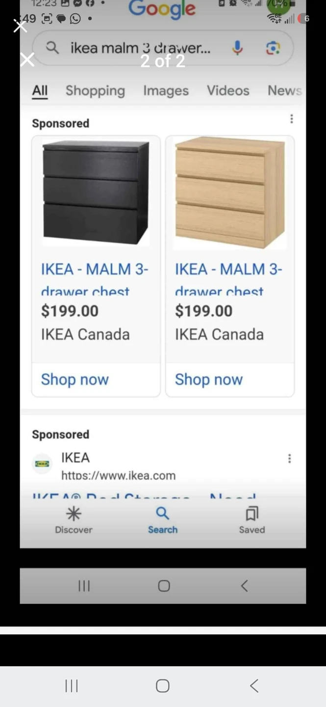 IKEA MALM 3-drawer chest - photo 2