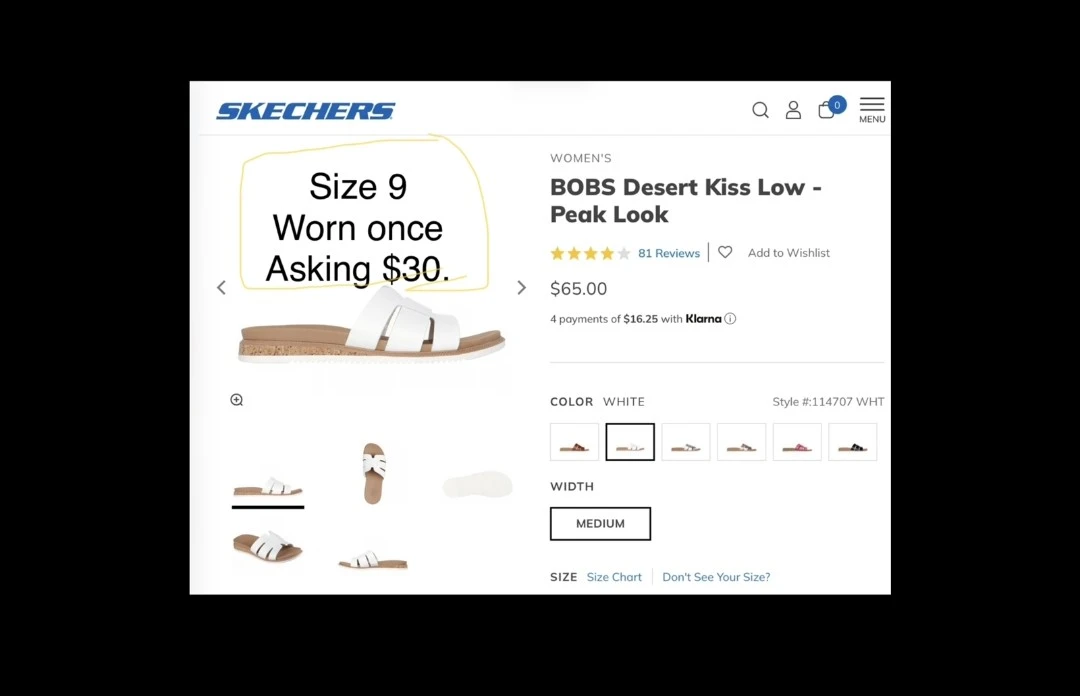 Skechers BOBS Desert Kiss Low Peak Look Sandals