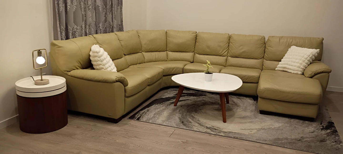 Natuzzi Genuine Leather Modular Sectional Sofa – Complete Set