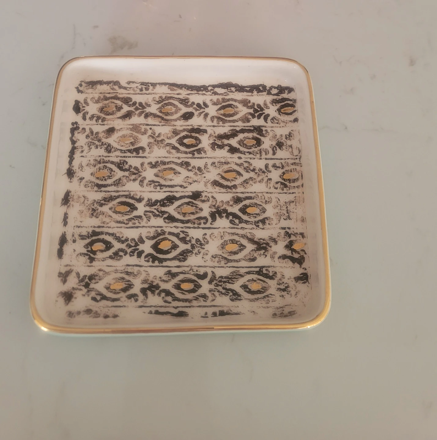 Decorative Tray with Geometric Pattern