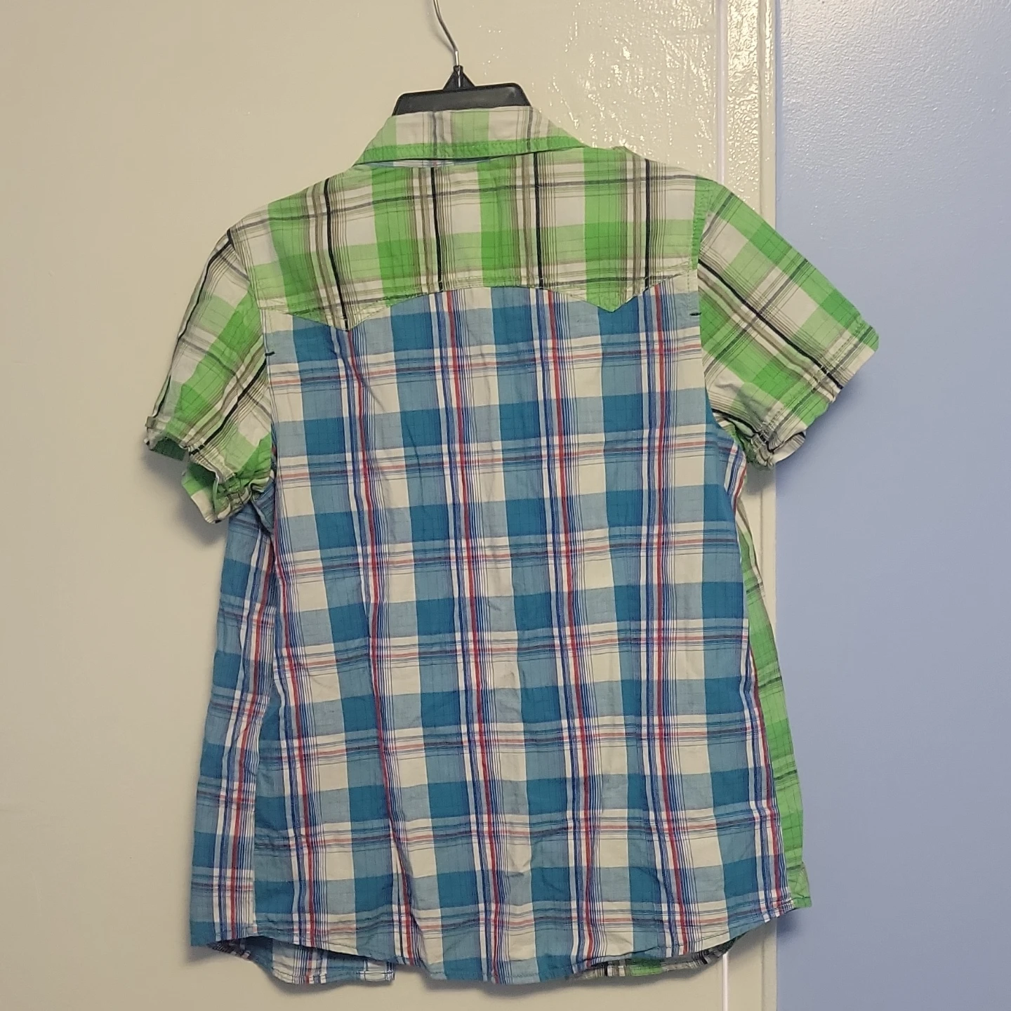 Diesel Men's Plaid Short Sleeve Shirt Size L - photo 4