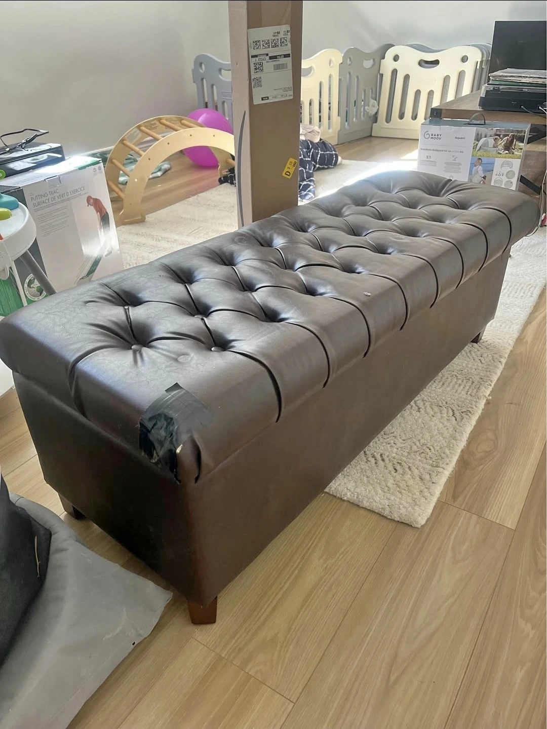 Tufted Storage Ottoman Bench - photo 4