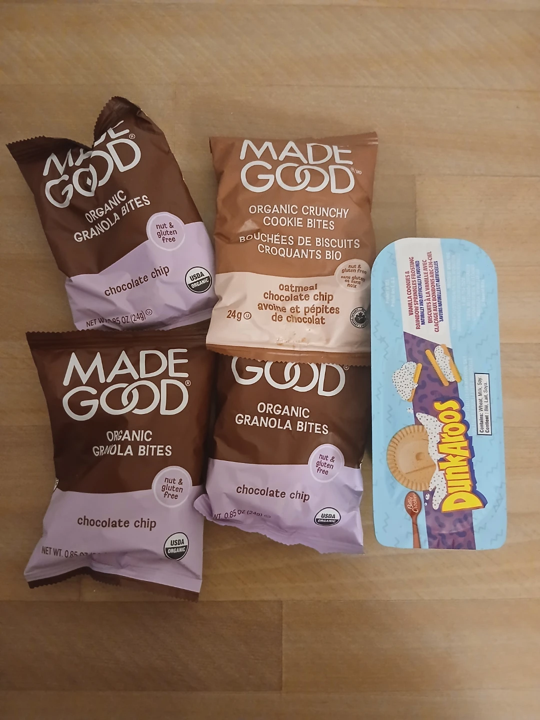 MadeGood Organic Chocolate Chip Granola Bites & Cookie Bites