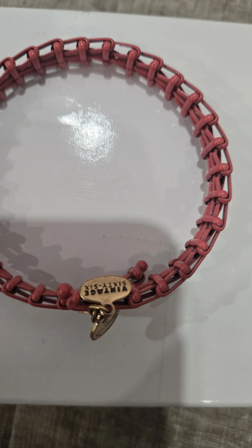 Alex and Ani Dark Pink/Dusty Rose Woven Bangle Bracelet - photo 4