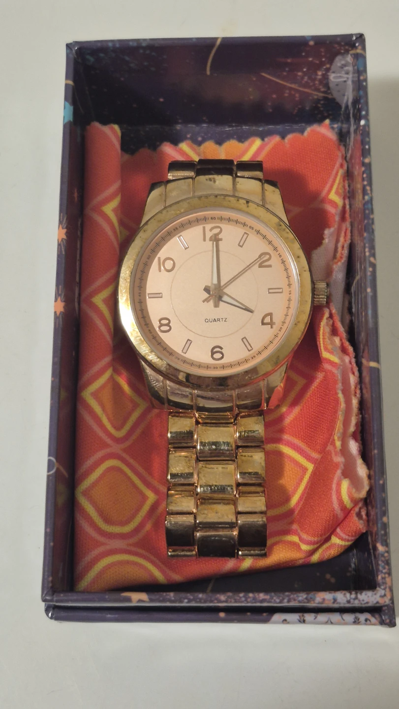 Pink Gold Tone Quartz Watch in Box - photo 3