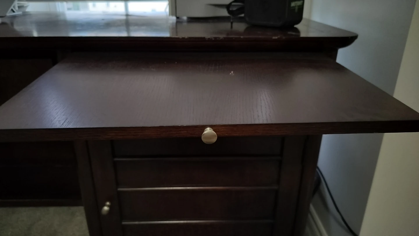 Dark Wood Executive Desk - photo 3