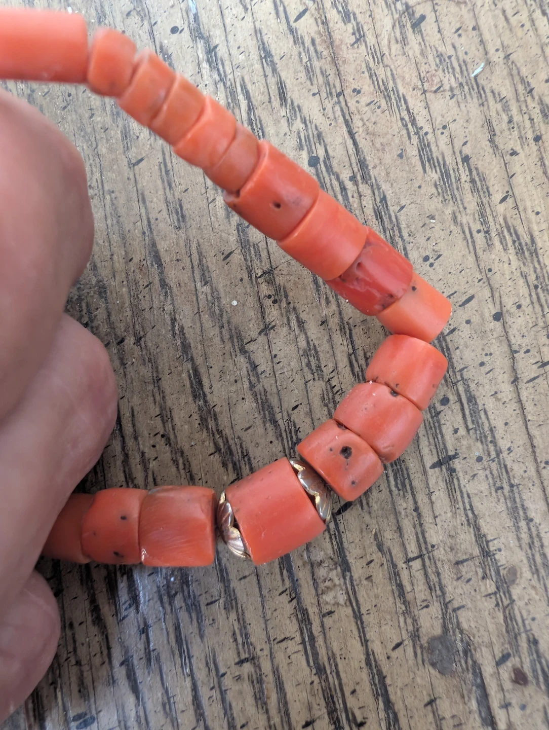 Vibrant Coral Beaded Necklace