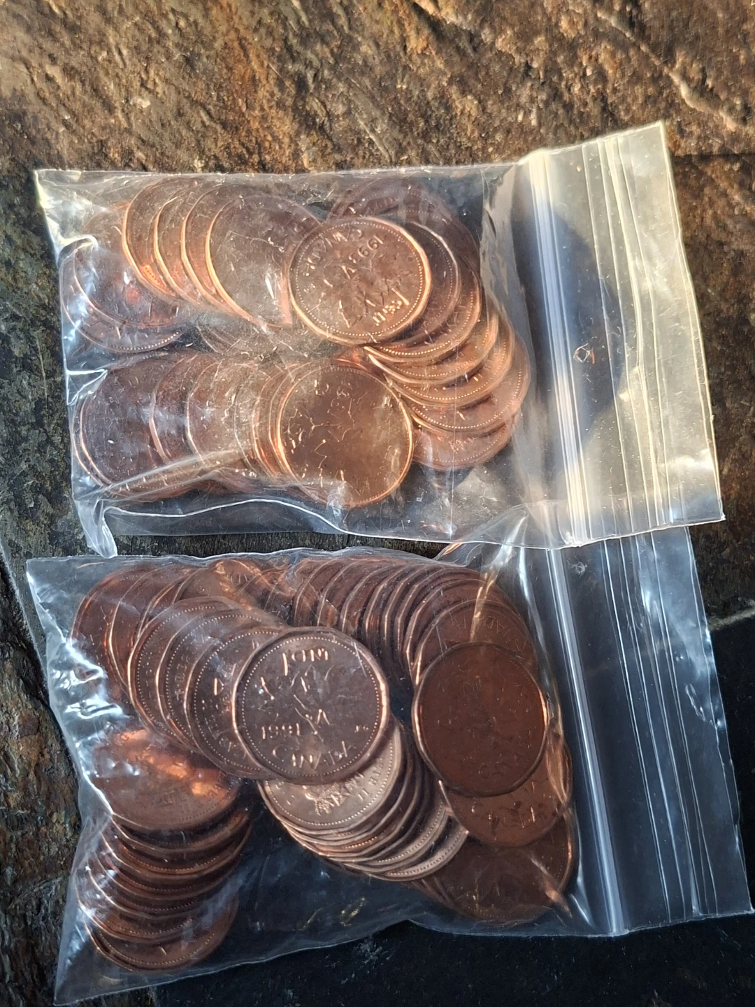 Shiny Copper Canadian Pennies (2 bags) - photo 3