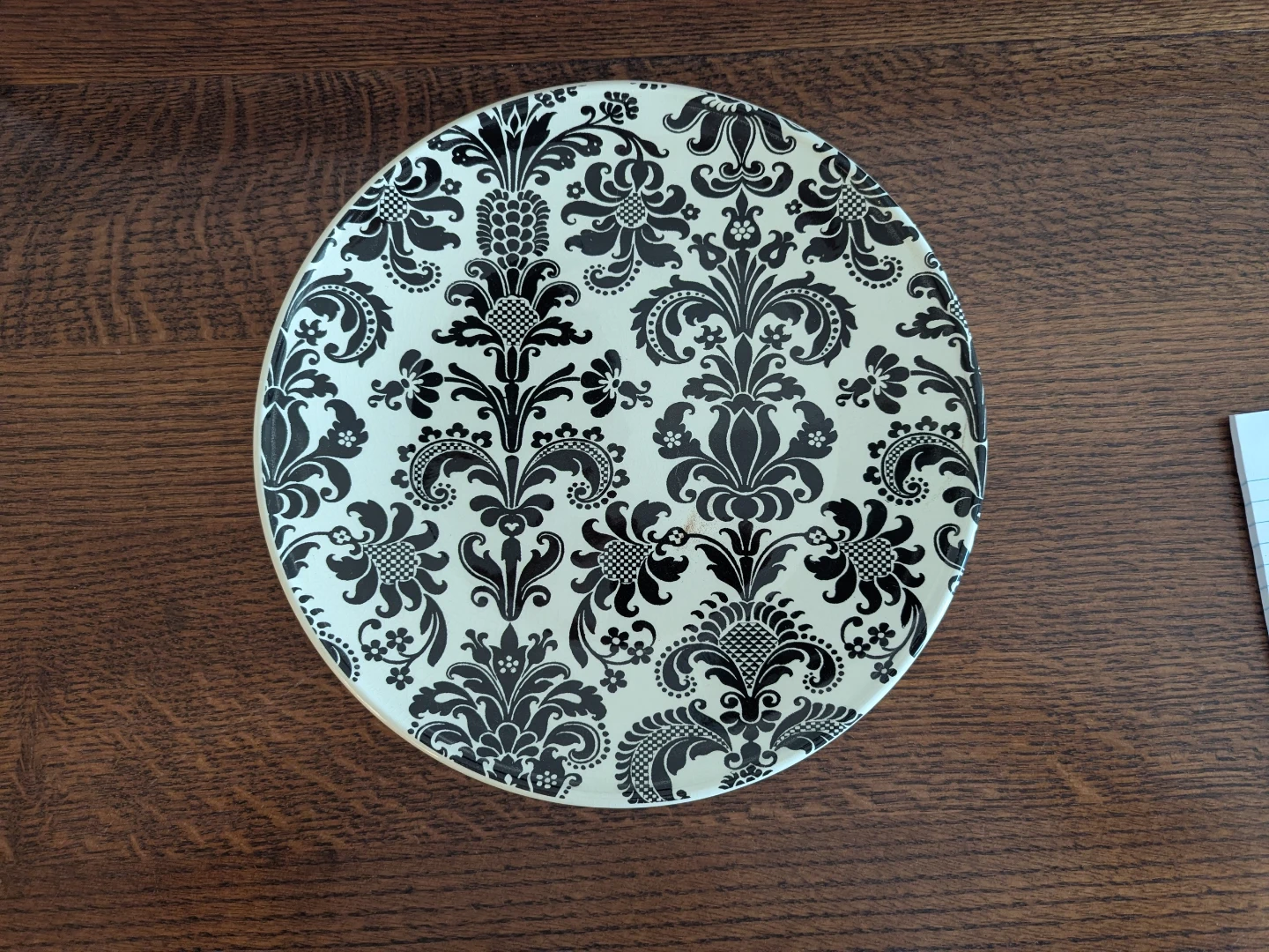 Black and White Dinner Plate - Baroque by Royal Stafford