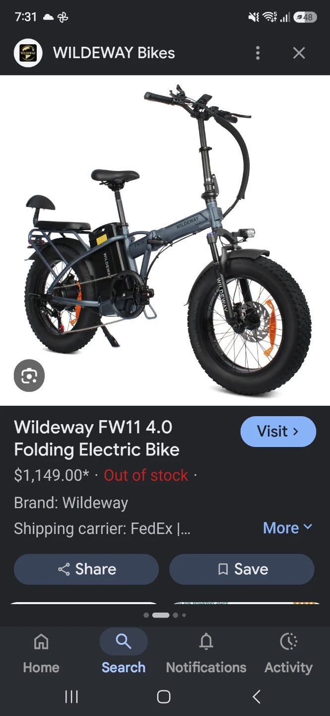 Wildeway FW11 4.0 Folding Electric Bike