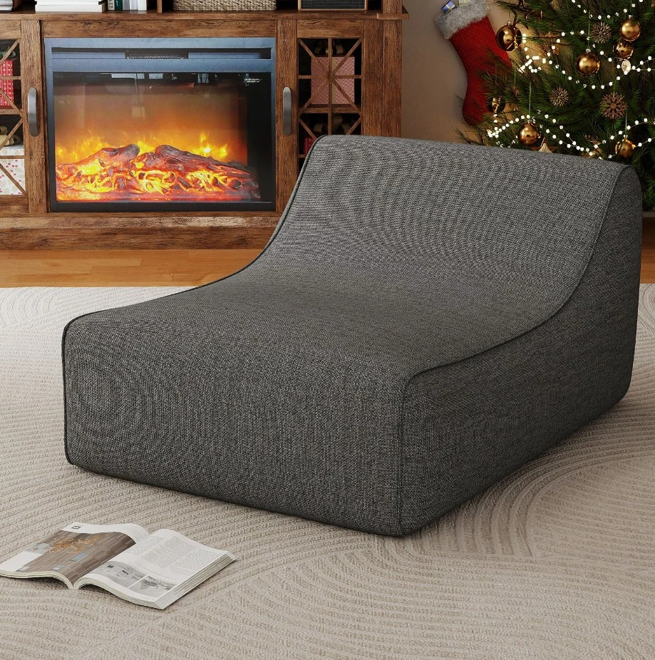 Portable L-Shaped Inflatable Lazy Sofa with Detachable Cover
