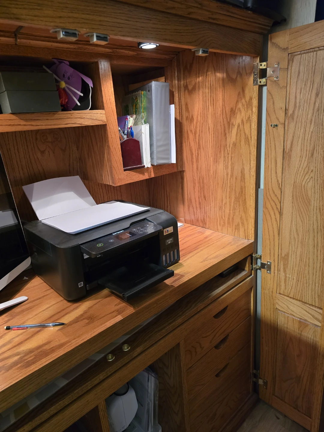 Wooden Computer Desk with doors - photo 5