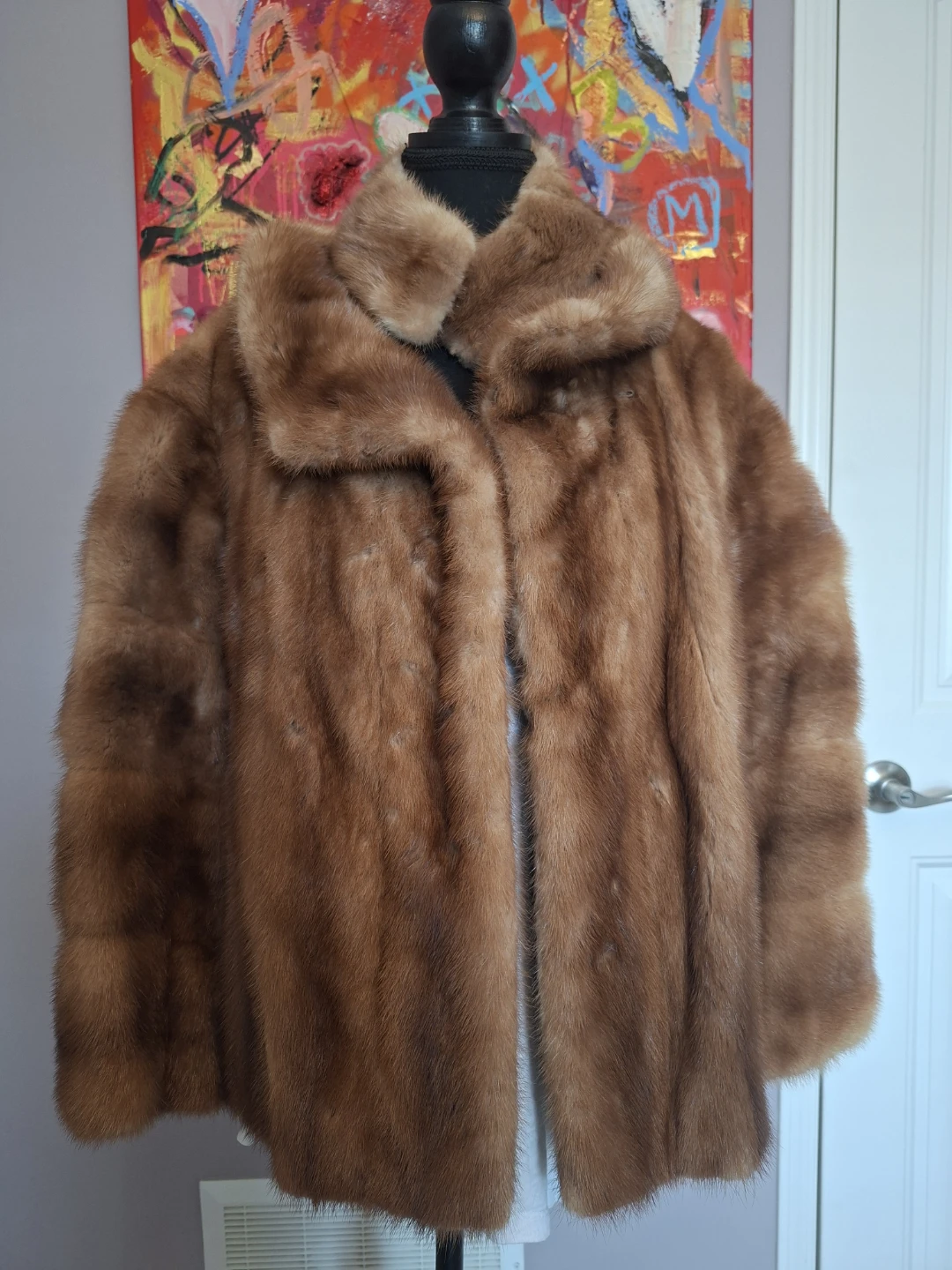 Vintage Norman Rogul Natural Mink Fur Jacket | Honey Brown | M/L