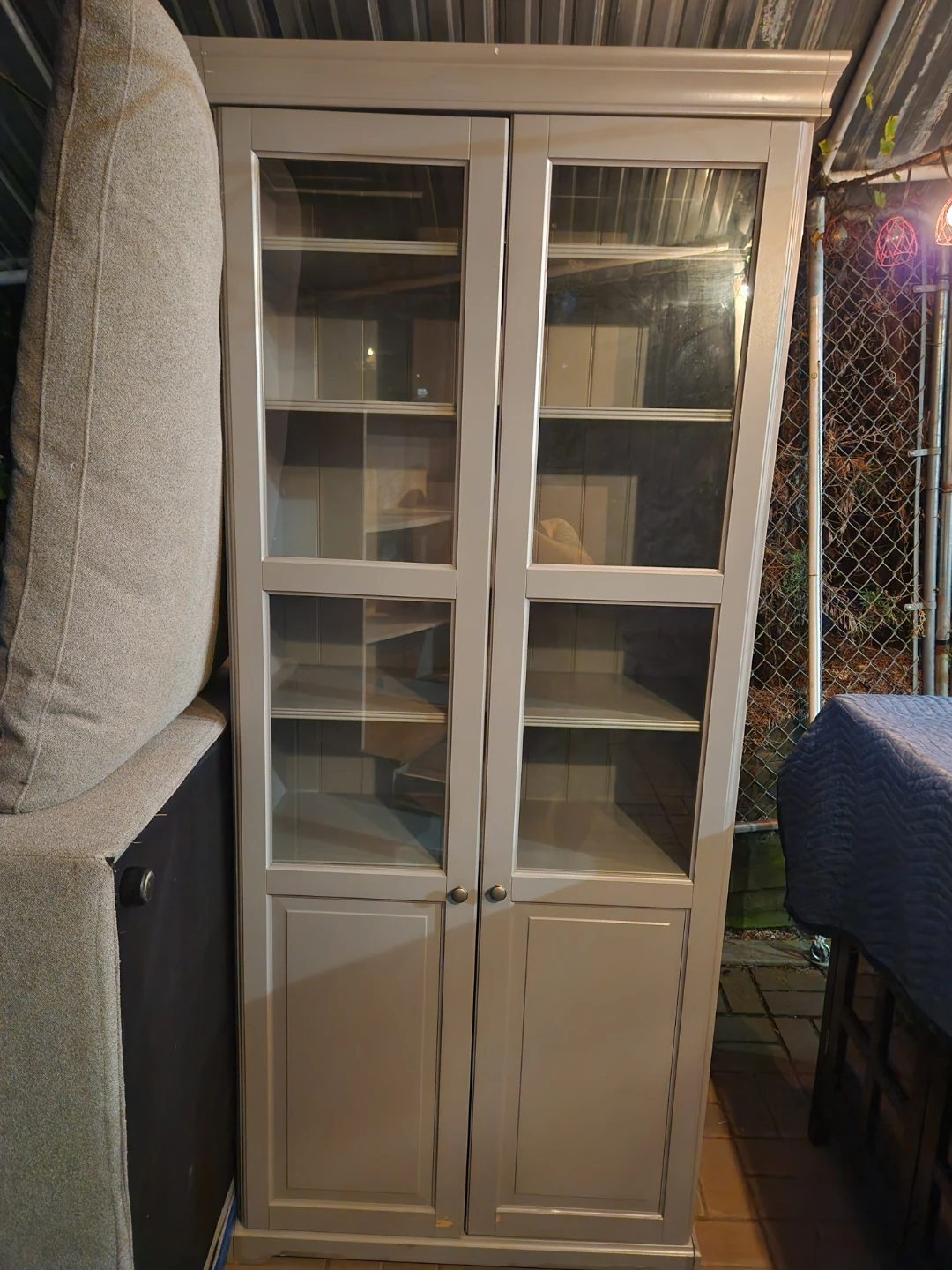 Grey Glass Display Cabinet