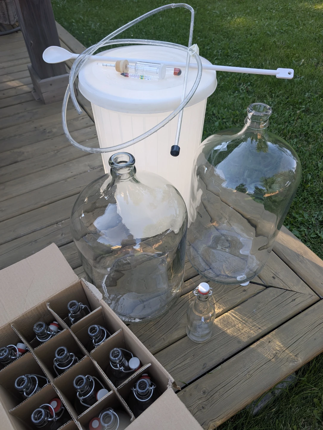 Home Brewing Kit with Fermenter, 2 Carboys, and 48 Bottles