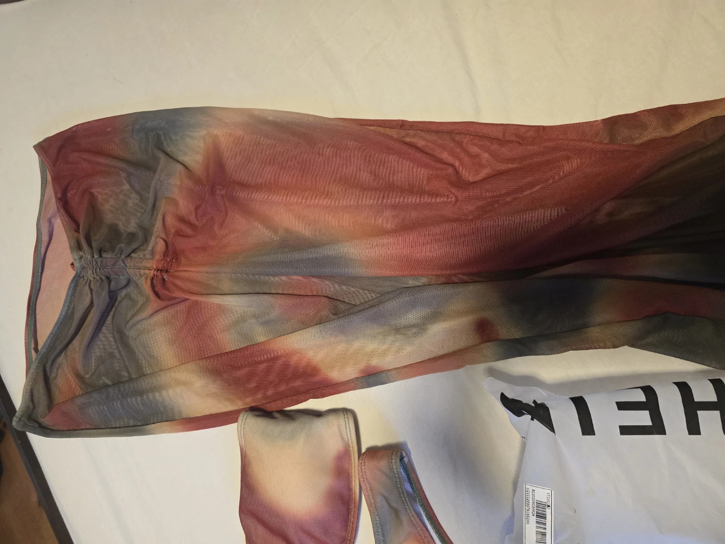 SHEIN 3-piece Tie-Dye Swimsuit and Mesh Cover Up Set - photo 3