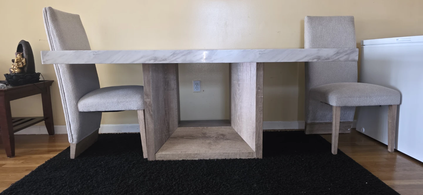 Marble Top Dining Table Set with 4 Chairs - photo 3