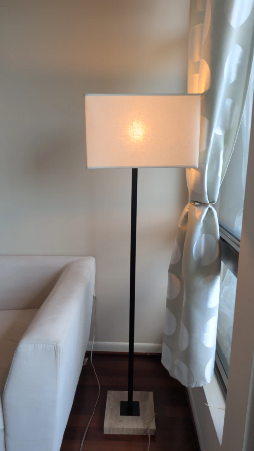 Modern Floor Lamp with Rectangular Shade
