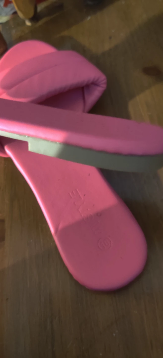 Pink Padded Slide Sandals Size 10 - photo 3