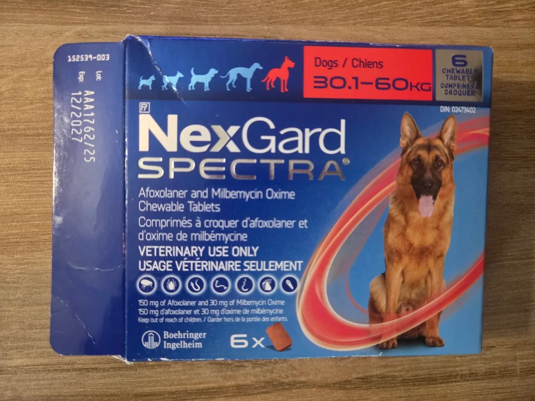 3 Doses NexGard SPECTRA Dog Chewable Tablets 30.1-60KG