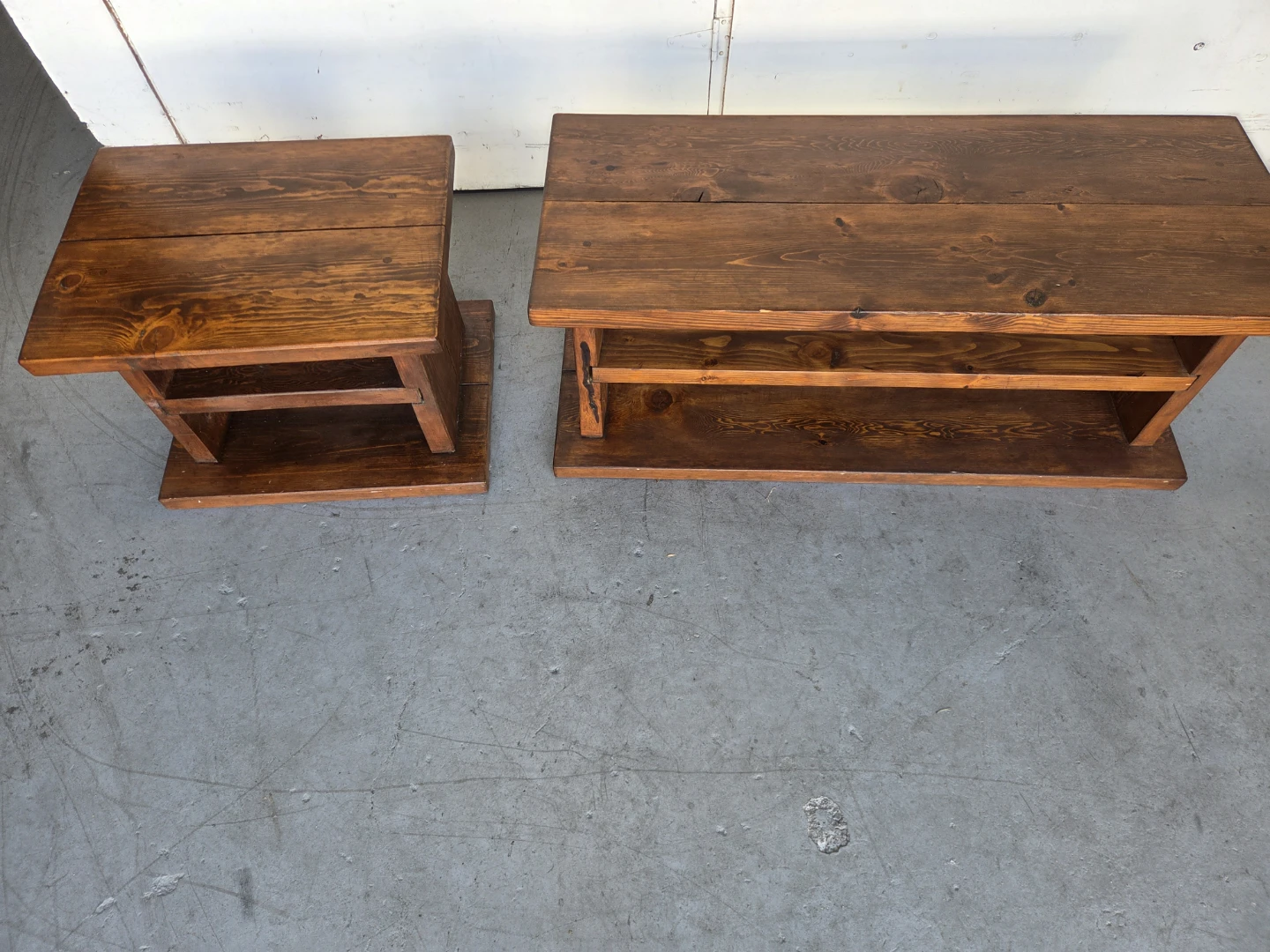 Wooden Side Table and coffee table - photo 3