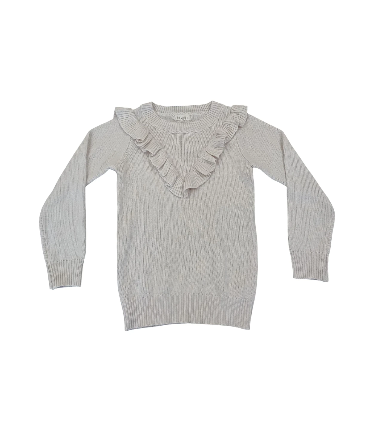 Btween Girls' Ivory Knit Sweater – Size L/G (10/12) - photo 2