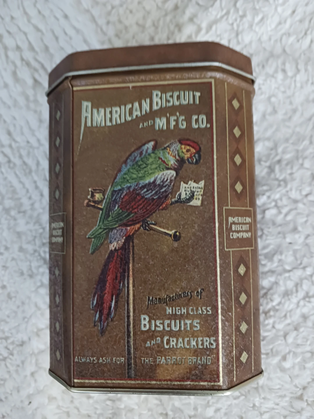 American Biscuit and Mfg. Co. Parrot Brand Tin