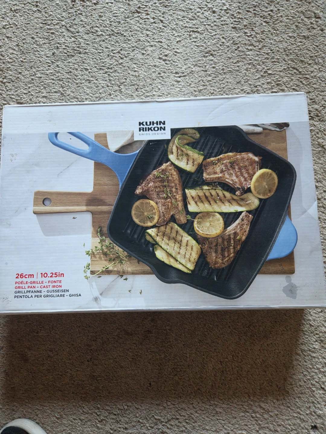 Kuhn Rikon Swiss Design Cast Iron Grill Pan 26cm